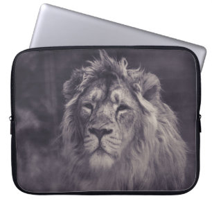HOUSSE POUR ORDINATEUR PORTABLE PHOTOGRAPHIE À GRANDE ÉCHELLE DE LION