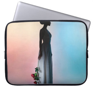 Housse Pour Ordinateur Portable Photographie du studio de mode art d'une belle fem