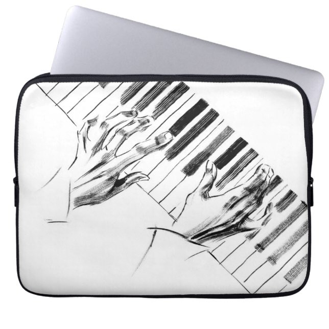 Housse Pour Ordinateur Portable Piano music (Devant)