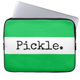 Housse Pour Ordinateur Portable PICKLE Fun Texte Large Bright Vert Blancs