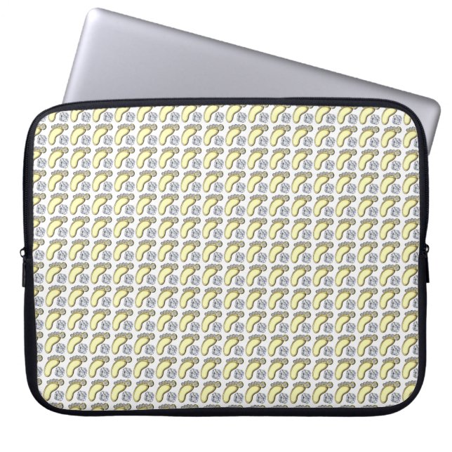 Housse Pour Ordinateur Portable Pied bébé doré (Devant)