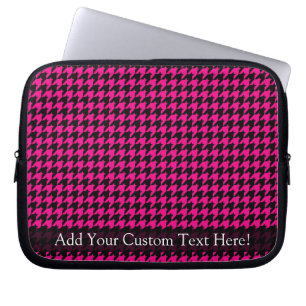 Housse Pour Ordinateur Portable Pied de fond rose/noir chaud