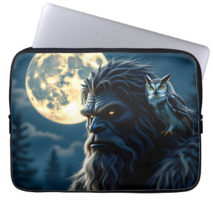 Housse Pour Ordinateur Portable Pied d'épaule avec yeux et hibou brillants sur son