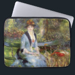 Housse Pour Ordinateur Portable Pierre-Auguste Renoir - Dans les Roses<br><div class="desc">Pierre-Auguste Renoir - Dans les Roses. Joli portrait d'une jeune femme aux couleurs chaudes. Une fille est assise sur un banc dans un madu ombragé. Des fleurs poussent à proximité. Il y a de grands arbres derrière elle. Reproduction d'oeuvres d'art célèbres dans le domaine public.</div>