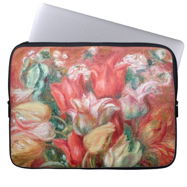 Housse Pour Ordinateur Portable Pierre-Auguste Renoir - Tulip Bouquet (Devant)