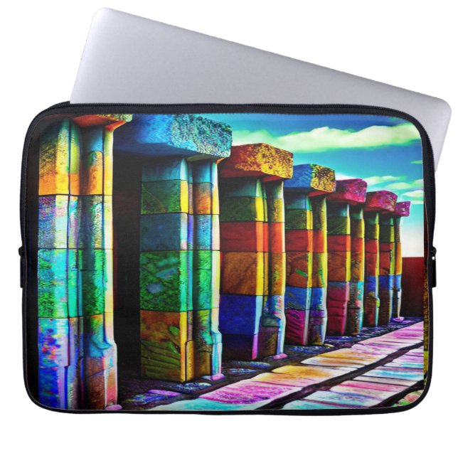 Housse Pour Ordinateur Portable Pierres psychédéliques (Devant)