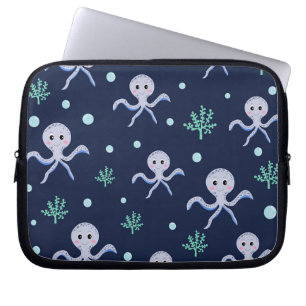 Housse Pour Ordinateur Portable Pieuvre sous le motif enfants de la mer