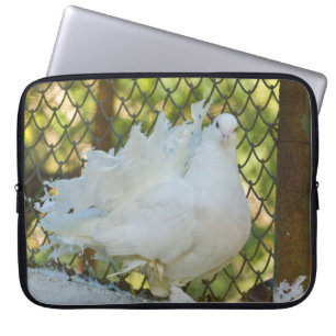 Housse Pour Ordinateur Portable Pigeon blanc de rose des vents