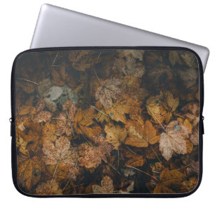 HOUSSE POUR ORDINATEUR PORTABLE PILE DE FEUILLES BROWN EN MAPLE
