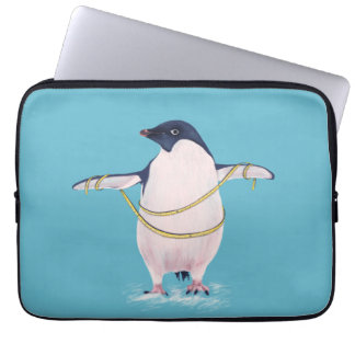 Housse Pour Ordinateur Portable Pingouin gras à l'alimentation mignonne Oiseau drô