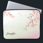 Housse Pour Ordinateur Portable Pink and White Cherry Blossom Nature Monogram<br><div class="desc">Les tons pastel doux de rose et blanc cerisier fleur design nature avec monogramme personnalisable et optionnel. Disponible sur d'autres produits et peut être demandé pour n'importe quel des produits offerts à Zazzle.</div>