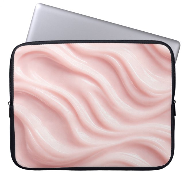 Housse Pour Ordinateur Portable Pink Cream Abstract Pattern (Devant)