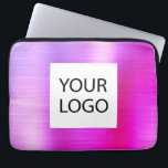 Housse Pour Ordinateur Portable Pink Purple Metallic - Logo Personnalisé Promotion<br><div class="desc">Ombre moderne rose et violet Faux métal inoxydable or Elégant logo personnalisé Promotional Laptop Bag ou Sleeve Promotional (promo) Coque publicitaire. Ce coque peut être customisé pour inclure le logo de votre entreprise ou de votre entreprise.</div>