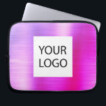 Housse Pour Ordinateur Portable Pink Purple Metallic - Logo Personnalisé Promotion<br><div class="desc">Ombre moderne rose et violet Faux métal inoxydable or Elégant logo personnalisé Promotional Laptop Bag ou Sleeve Promotional (promo) Coque publicitaire. Ce coque peut être customisé pour inclure le logo de votre entreprise ou de votre entreprise.</div>
