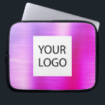 Housse Pour Ordinateur Portable Pink Purple Metallic - Logo Personnalisé Promotion<br><div class="desc">Ombre moderne rose et violet Faux métal inoxydable or Elégant logo personnalisé Promotional Laptop Bag ou Sleeve Promotional (promo) Coque publicitaire. Ce coque peut être customisé pour inclure le logo de votre entreprise ou de votre entreprise.</div>