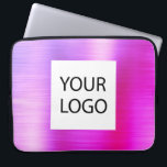 Housse Pour Ordinateur Portable Pink Purple Metallic - Logo Personnalisé Promotion<br><div class="desc">Ombre moderne rose et violet Faux métal inoxydable or Elégant logo personnalisé Promotional Laptop Bag ou Sleeve Promotional (promo) Coque publicitaire. Ce coque peut être customisé pour inclure le logo de votre entreprise ou de votre entreprise.</div>