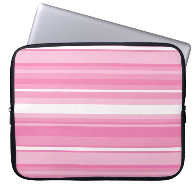 Housse Pour Ordinateur Portable Pink stripes (Devant)