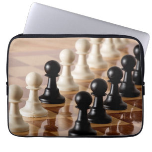 Housse Pour Ordinateur Portable Pions sur le tableau d'échecs