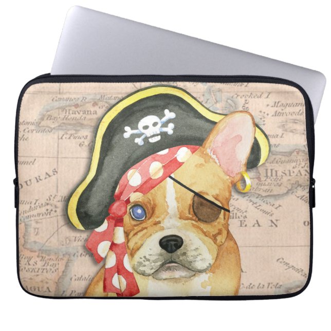 Housse Pour Ordinateur Portable Pirate de Bulldog (Devant)