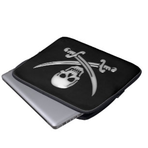Housse Pour Ordinateur Portable Pirate Skull & Squelettes D'Épée