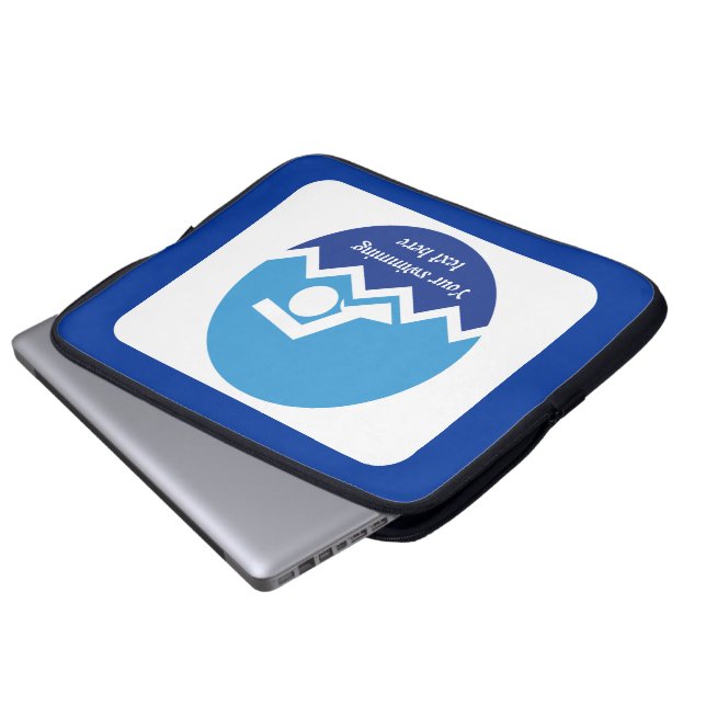Housse Pour Ordinateur Portable Pismming venin, swimmer on blue circle custom (Devant bas)