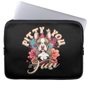 Housse Pour Ordinateur Portable Pitbulls Pitbulls Pitty + You = Amusant