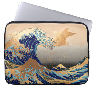 Housse Pour Ordinateur Portable PixDezines Vintage Great Wave Hokusai 斎 の 葛’飾