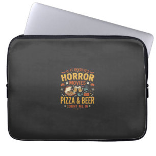 Housse Pour Ordinateur Portable Pizza Bière Films d'Horreur Design Halloween_1