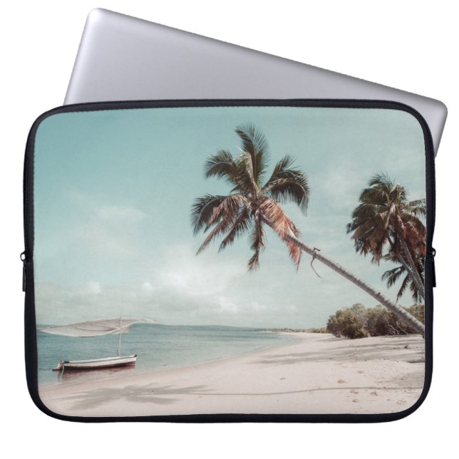 Housse Pour Ordinateur Portable Plage à côté du cocotier (Devant)