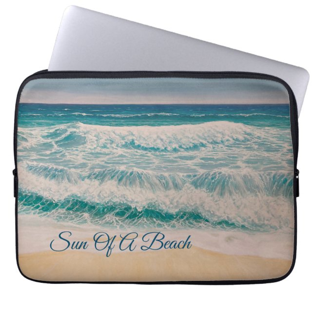 Housse Pour Ordinateur Portable Plage Mer Surf Soleil d'une plage   (Devant)