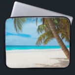 Housse Pour Ordinateur Portable Plage tropicale Turquoise<br><div class="desc">Plage de sable blanc tropical isolé et calme. Eau turquoise et calme,  quelques palmiers pour l'ombre. L'emplacement idéal pour se reposer et se détendre.</div>