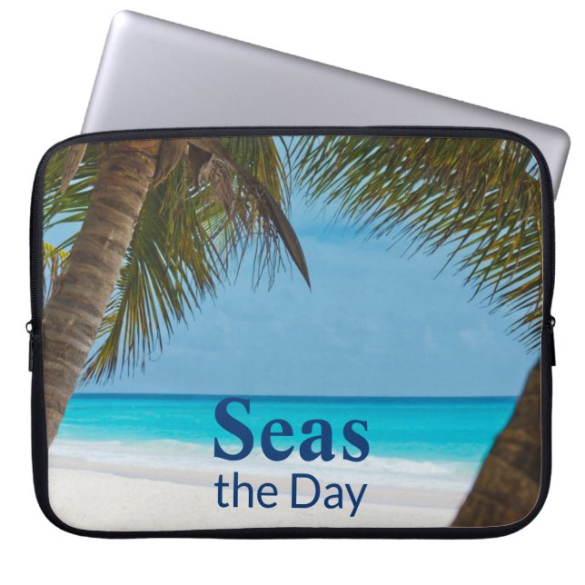 Housse Pour Ordinateur Portable Plage tropicale turquoise Seas the Day (Devant)