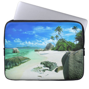 Housse Pour Ordinateur Portable Plages tropicales L'île de La Digue