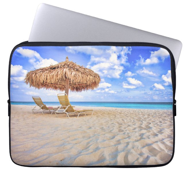 Housse Pour Ordinateur Portable Plages tropicales | Plage de sable d'Aruba (Devant)