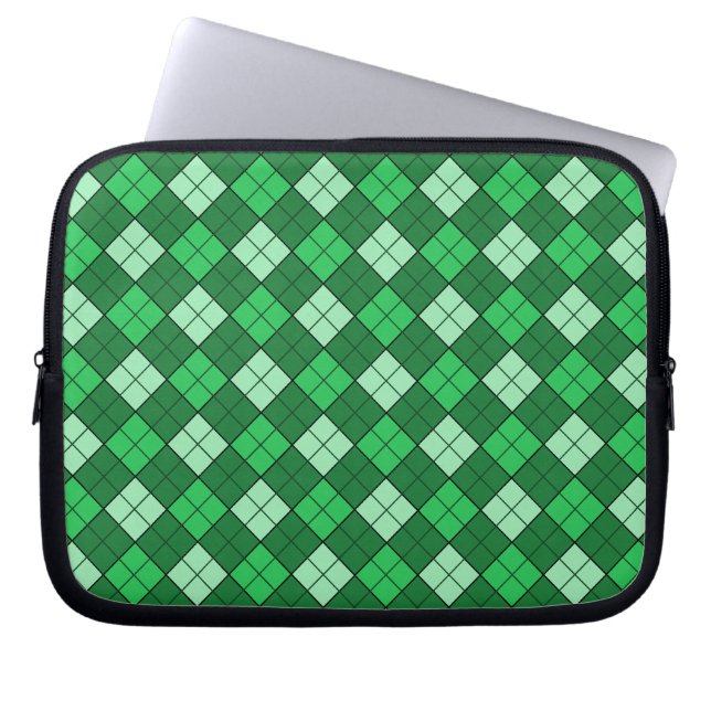 Housse Pour Ordinateur Portable Plaid vert (Devant)