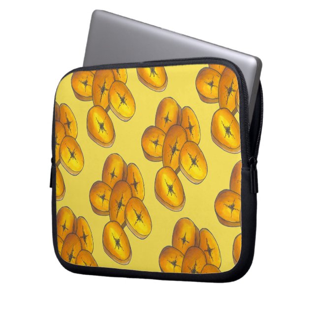 Housse Pour Ordinateur Portable Plaines frites Cuisine Bananes Caraïbes Alimentati (devant gauche)