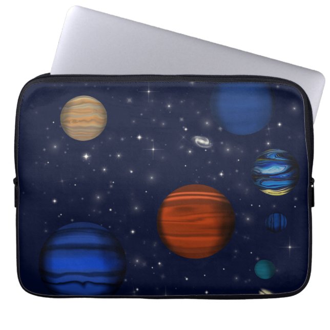 Housse Pour Ordinateur Portable Planètes et galaxies dans l'espace (Devant)