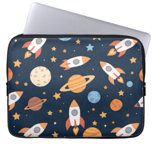 Housse Pour Ordinateur Portable Planètes Fusées Espace Motif Mignon
