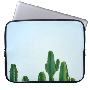 Housse Pour Ordinateur Portable Plante cactus vert en arrière - plan blanc