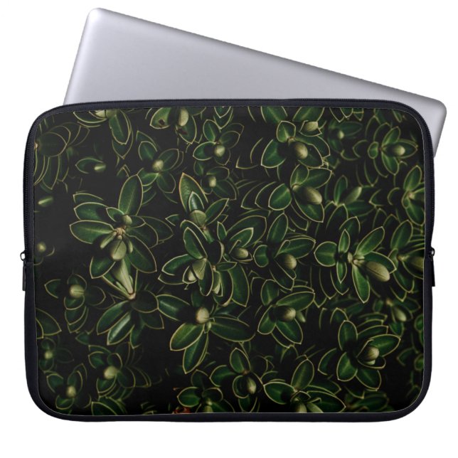 Housse Pour Ordinateur Portable Plante de feuille verte (Devant)