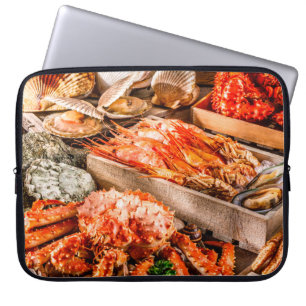 Housse Pour Ordinateur Portable Plat de cuisine de fruits de mer en tant que dîner