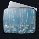 Housse Pour Ordinateur Portable Pluie Bleu<br><div class="desc">Une peinture abstraite de pluie,  tempêtes et temps sauvage en bleu. Art original de Nic Squirrell.</div>