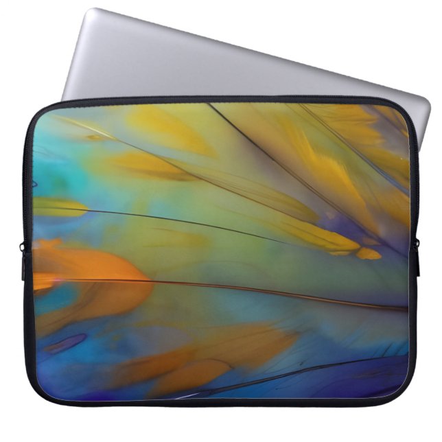 Housse Pour Ordinateur Portable Plumes Abstrait AI Art (Devant)