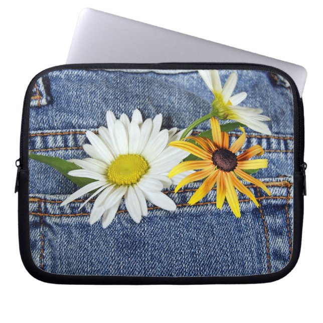 Housse Pour Ordinateur Portable Poche en floraison (Devant)