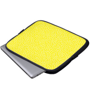 Housse Pour Ordinateur Portable pochette de l'ordinateur portable néon jaune polka