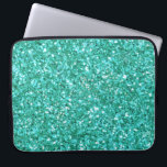 Housse Pour Ordinateur Portable Pochette de motif de parties scintillant pétillant<br><div class="desc">Vibe de fête amusante,  pochette d'ordinateur portable de parties scintillant pétillante turquoise - police de texte est personnalisable et la conception est transférable-</div>