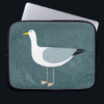 Housse Pour Ordinateur Portable Poignée<br><div class="desc">Une mouette coquine debout au bord de l'océan. Parfait pour ceux qui sont inséparables et la côte.</div>