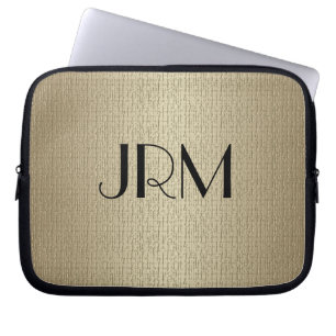 Housse Pour Ordinateur Portable Poignée d'ordinateur portable - Monogramme avec Ar