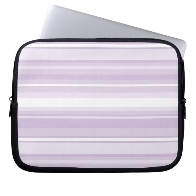 Housse Pour Ordinateur Portable Poignée rayures violettes (Devant)