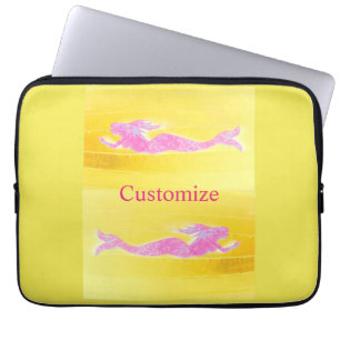 Housse Pour Ordinateur Portable Pointeur jaune sirènes